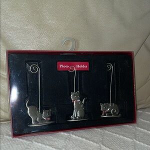 NWT Set of 3 Cat Photo Holders